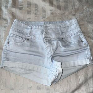 Light Blue High Waisted Denim Short